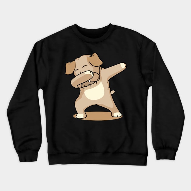 'Cute Dabbing Dog' Cool Dabbing Dog Bulldog Crewneck Sweatshirt by ourwackyhome
